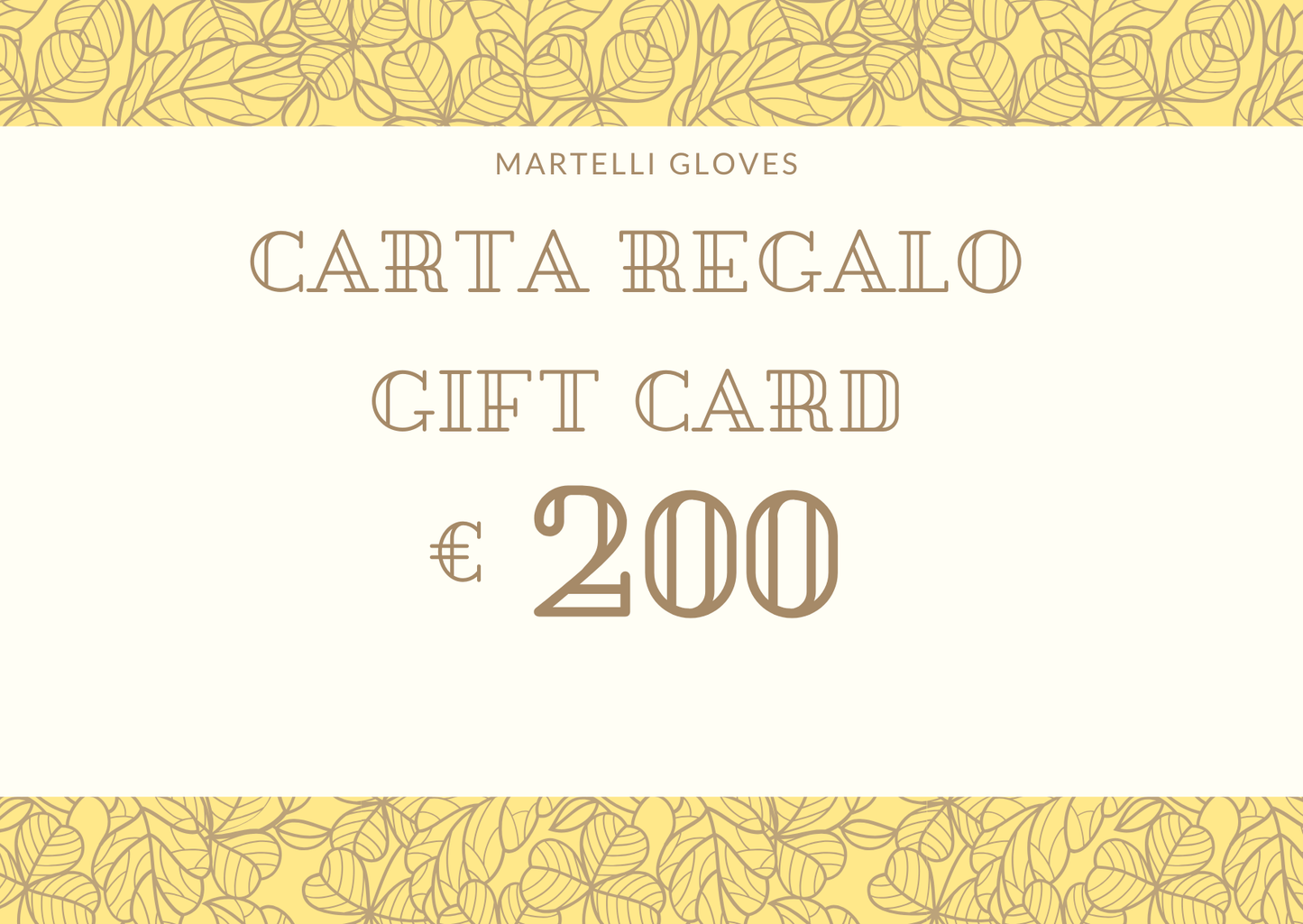 Martelli Gloves Digital Gift Card