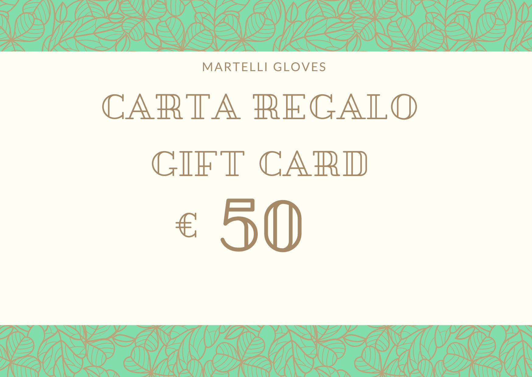 Carta Regalo Digitale Martelli Gloves