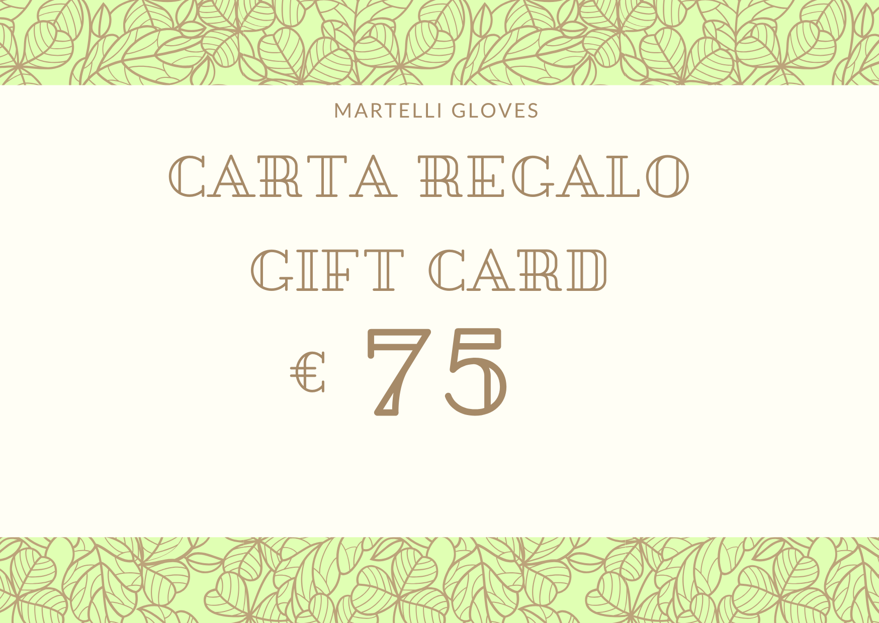 Carta Regalo Digitale Martelli Gloves